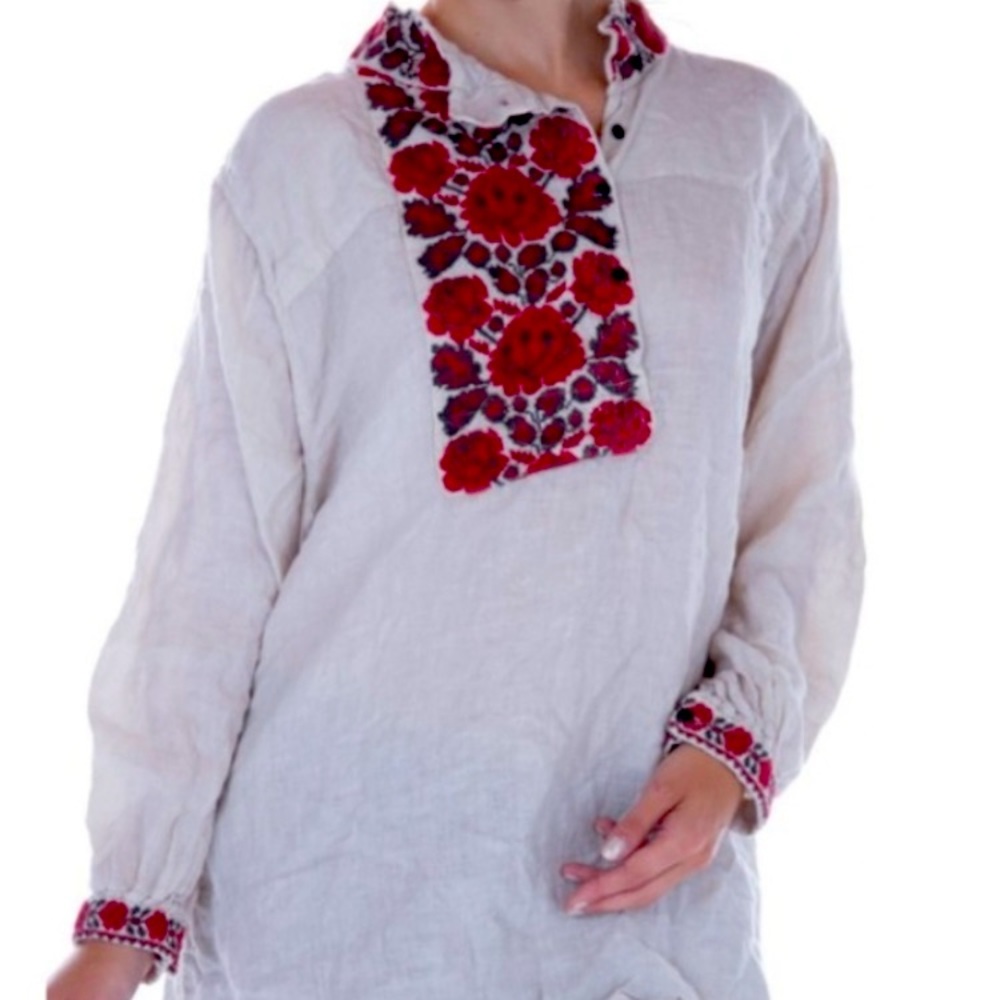 Magnolia Pearl linen Nourah Blouse